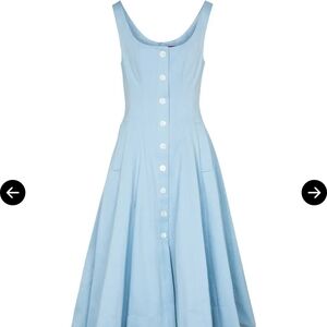 Staud Loretta Blue Sleeveless Dress NWT